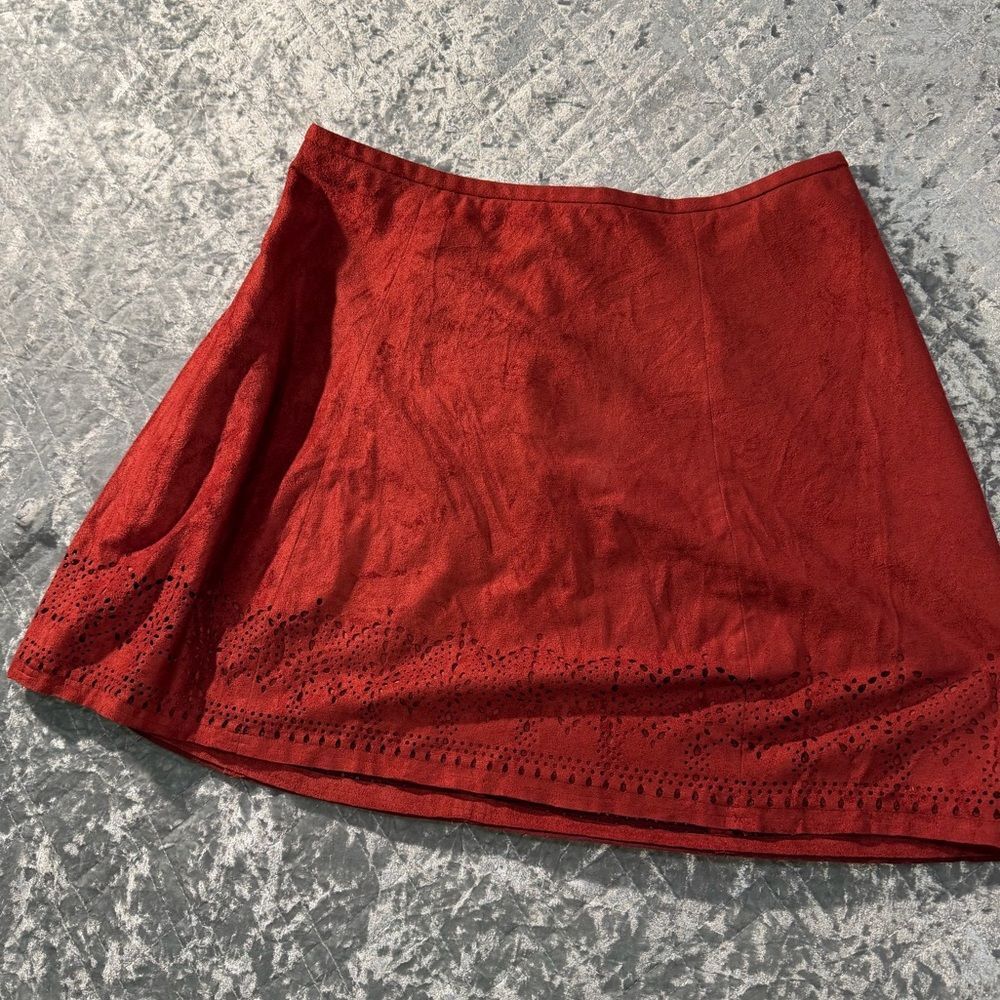 Express Rich Red Mini Skirt